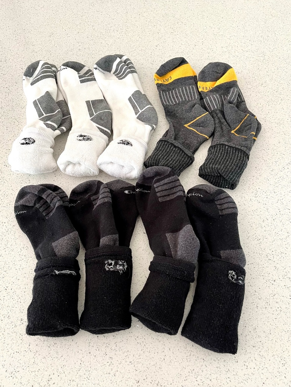 NWOT Bundle of Champion and Caterpillar Men's Athletic Crew Socks